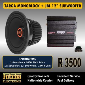JBL 12" Subwoofer - Targa Monoblock