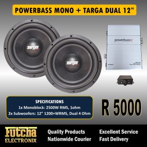 Dual Targa 12" Subwoofer - Powerbass Monoblock