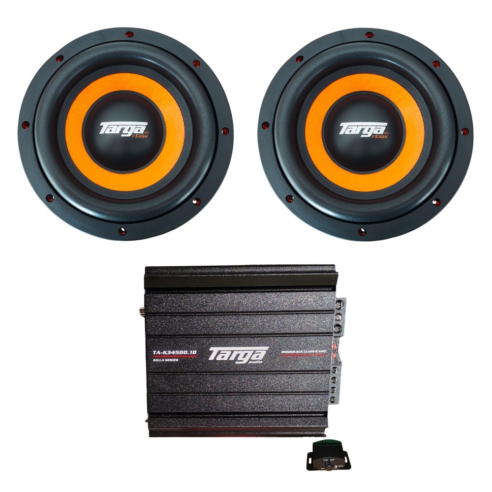 Targa 8″ Venom Subwoofers (X2) + Targa Monoblock